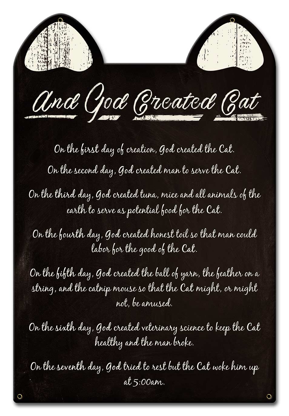 And God Created Cat 12 x 18