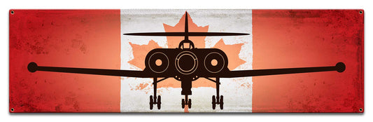 Avro Cf-100 Canuck Vintage Style Metal Sign 24 x 7