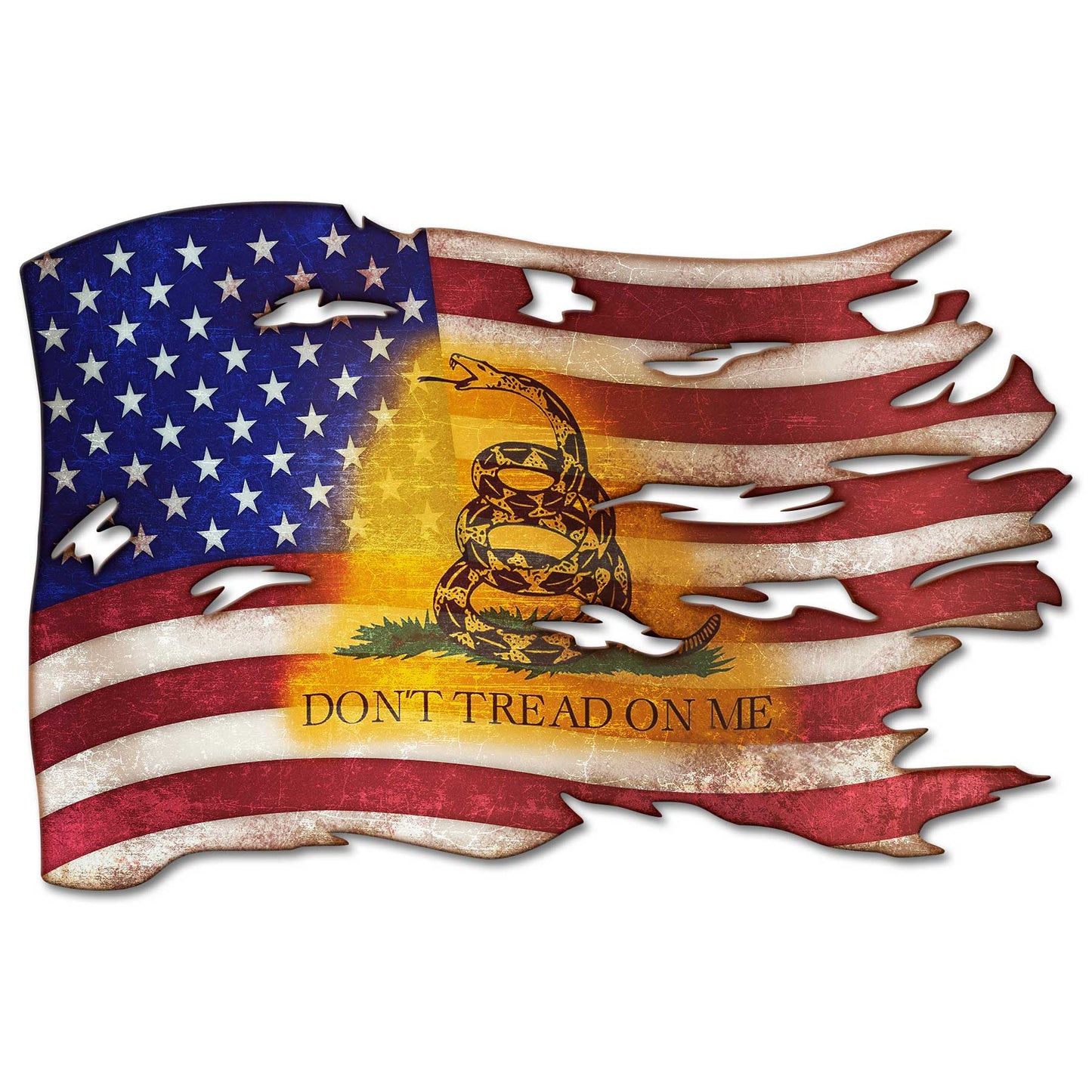 Don'T Tread Tattered Flag 36 x 24