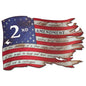 2Nd Amendment Tattered Flag 36 x 24