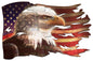 Bald Eagle Tattered Flag 42 x 28