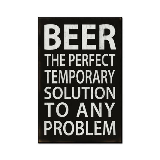 Beer, The Perfect Solution Vintage Style Metal Sign 16 x 24