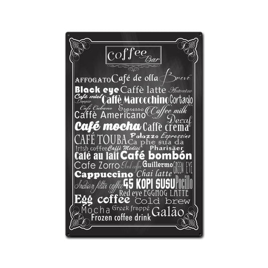 Coffee Bar Vintage Style Metal Sign 16 x 24