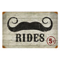 Mustache Rides 5 Cents 18 x 12