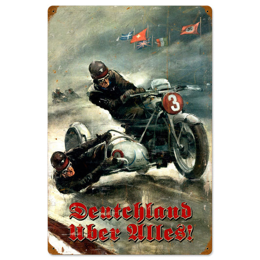 German Motorcycle 16 x 24
