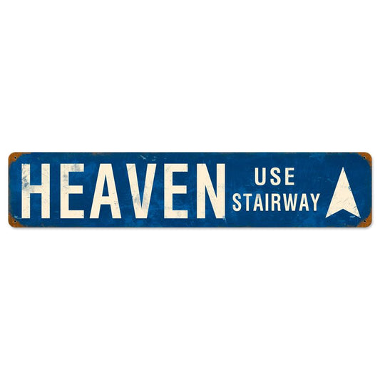 Heaven Stairway Vintage Style Metal Sign 28 x 6