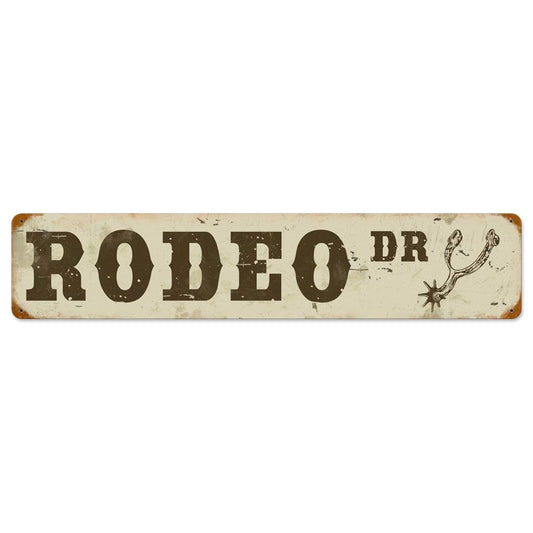 Rodeo Drive Vintage Style Metal Sign 28 x 6