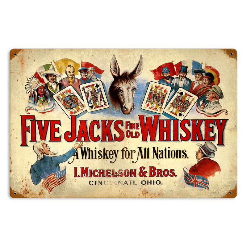 Five Jacks Whiskey 18 x 12