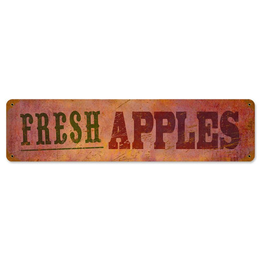 Fresh Apples Vintage Style Metal Sign 20 X 5