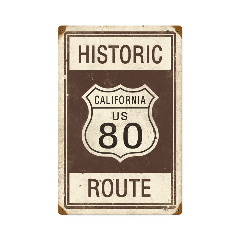 Historic Route 80 12 x 18