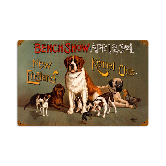 New England Dog Show Vintage Style Metal Sign 12 x 18
