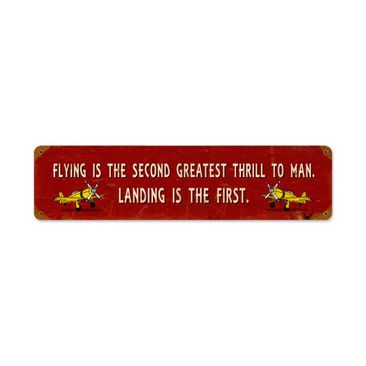 Greatest Thrill Vintage Style Metal Sign 20 X 5
