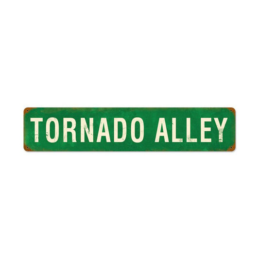 Tornado Alley Vintage Style Metal Sign 28 x 6