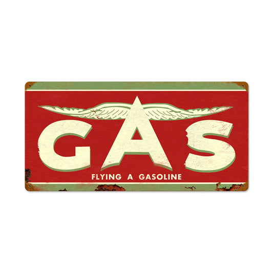 Flying A Original Vintage Style Metal Sign 24 x 12