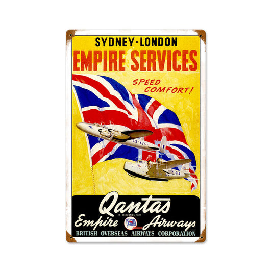 Qantas Airlines Vintage Style Metal Sign 12 x 18