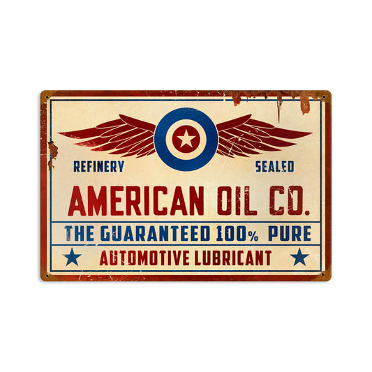 American Oil Co Vintage Style Metal Sign 18 x 12