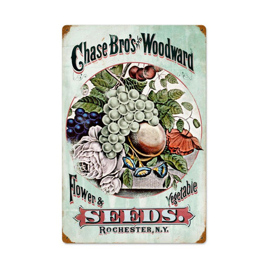 Chase Bros Seeds Vintage Style Metal Sign 16 x 24