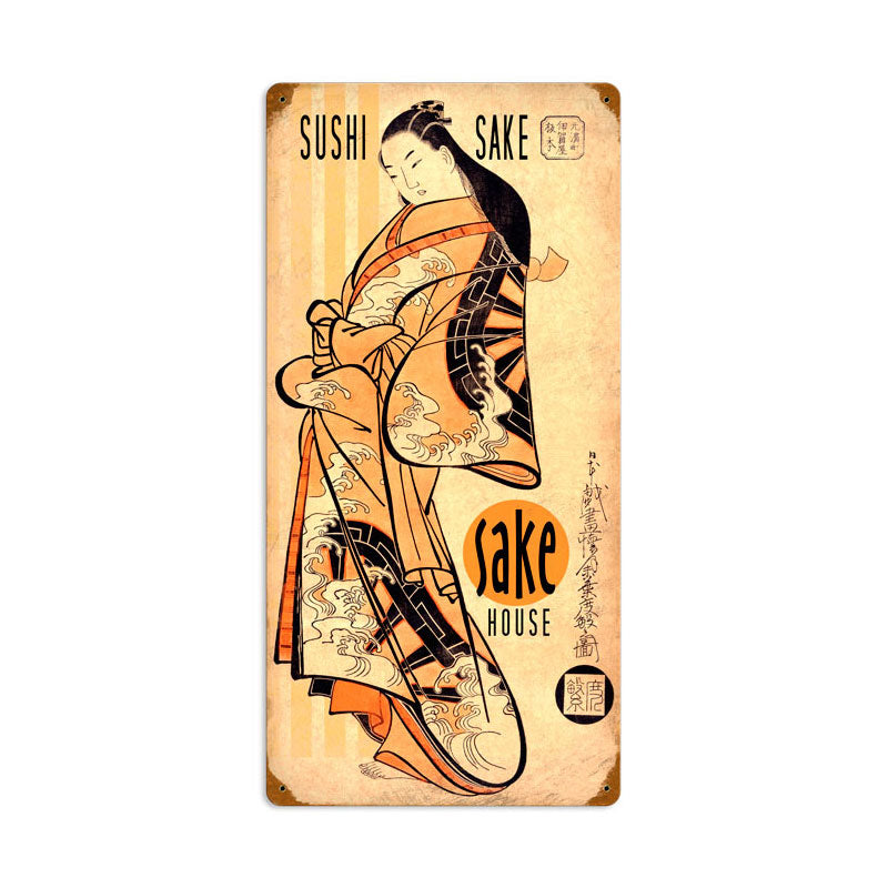 Sushi Sake Lady 12 x 24