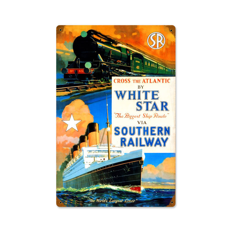 White Star Ship 12 x 18
