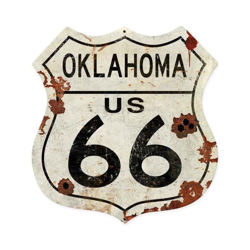 Oklahoma Us 66 Shield 15 x 15