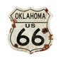 Oklahoma Us 66 Shield 15 x 15