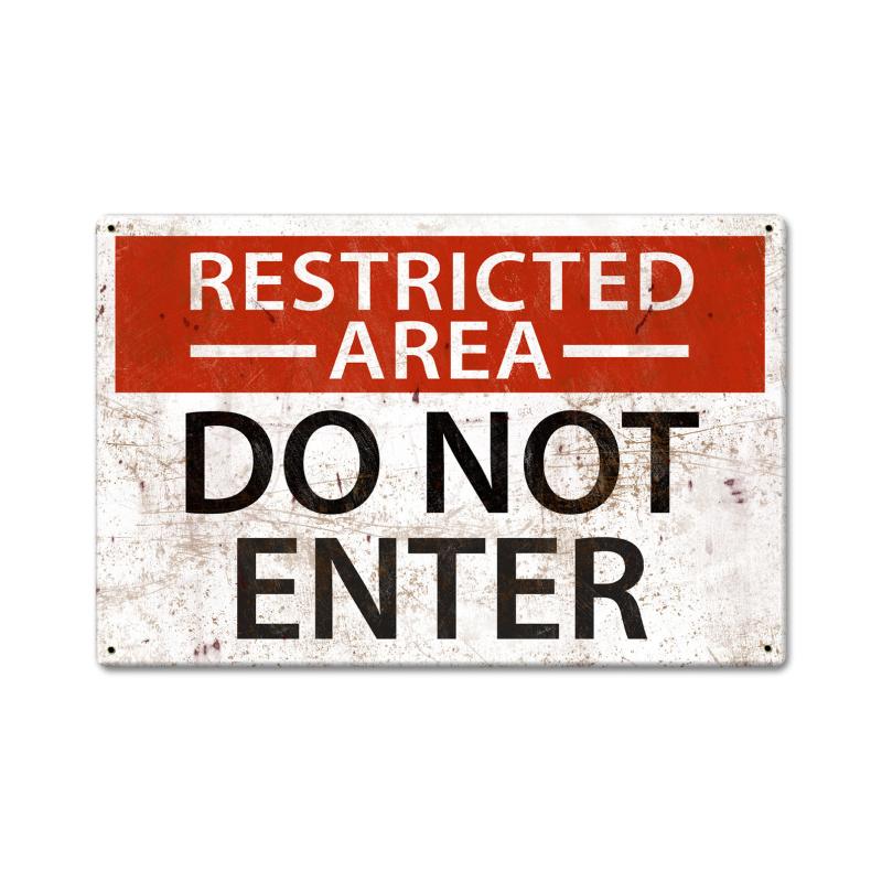 Restricted Area 18 x 12