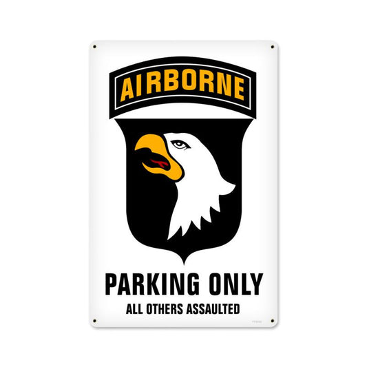 101st Airborne Parking Vintage Style Metal Sign 12 X 18