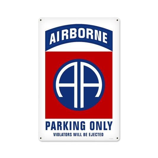 82nd Airborne Parking Vintage Style Metal Sign 12 x 18