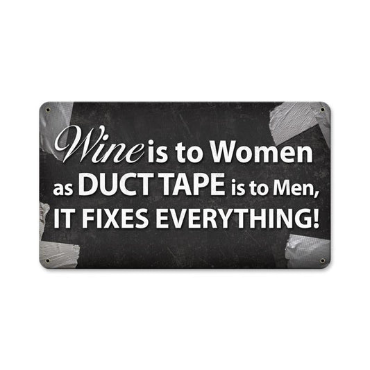 Wine Is To Women Vintage Style Metal Sign 14 x 8