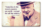 America Is The Worst Churchill Quote 18 x 12