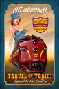 Travel By Train 12 X 18