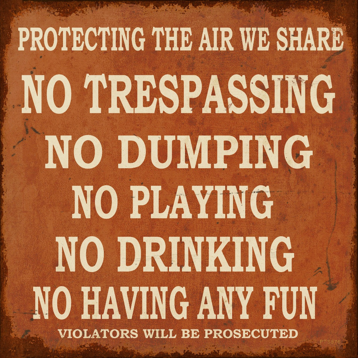 No Trespassing Dumping 12 x 12