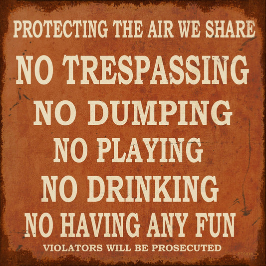 No Trespassing Dumping Vintage Style Metal Sign 12 x 12