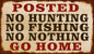 Posted Go Home 8 x 14