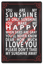You Are My Sunshine 16 x 24