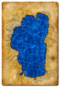 Lake Tahoe Map 24 x 36