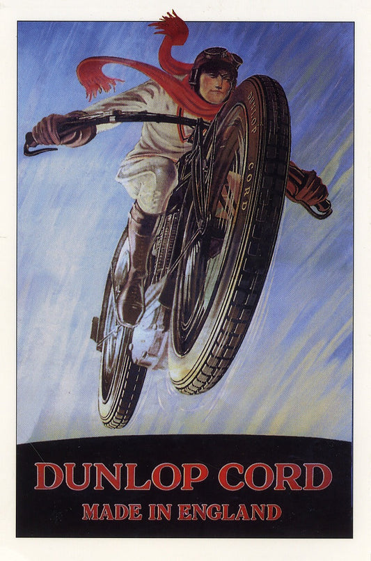 Dunlop Cord Made In England Vintage Style Metal Sign 12 x 18