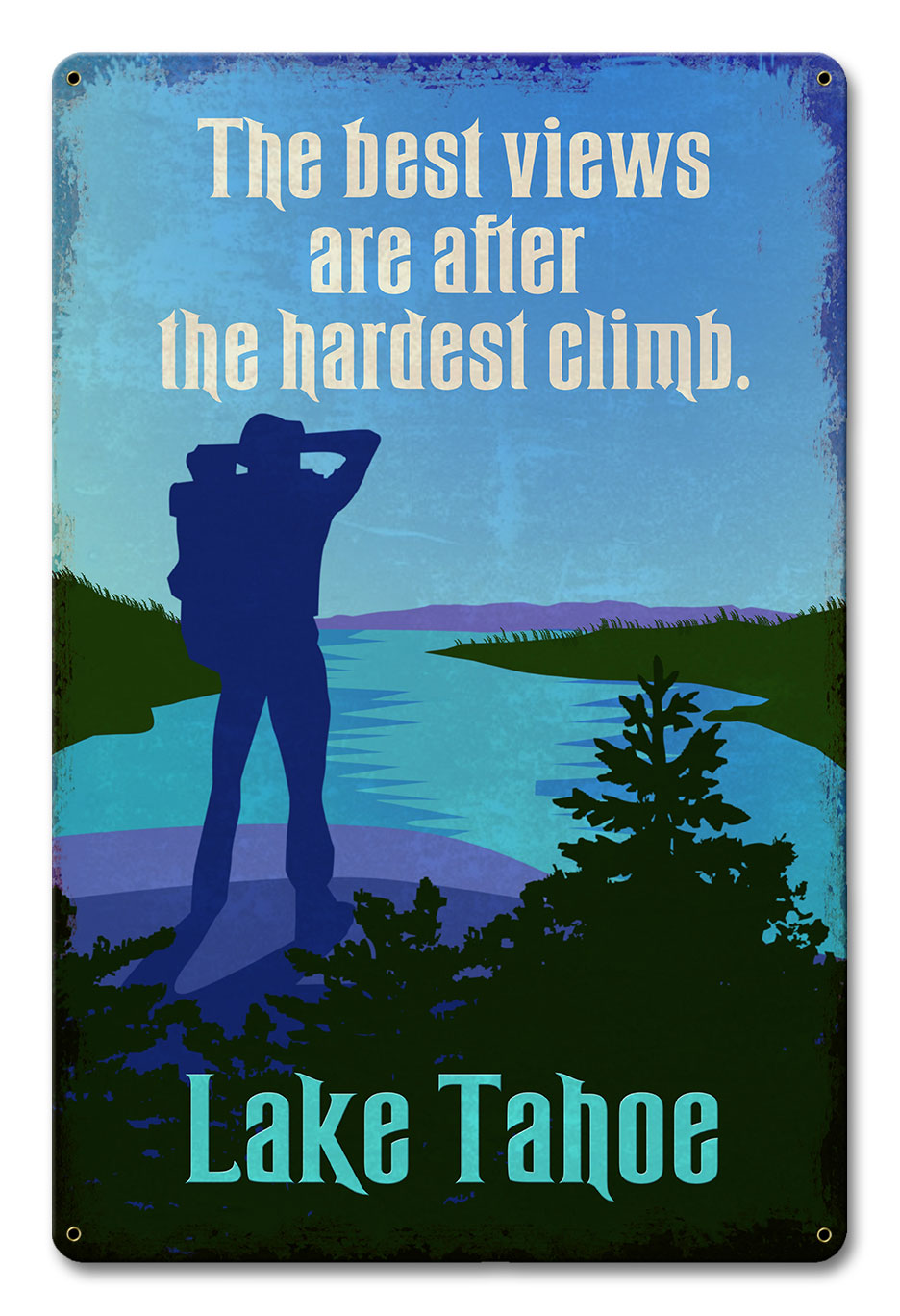 Tahoe Hiking Best Views 12 x 18