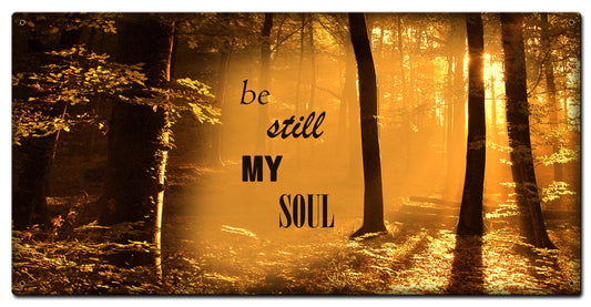 Be Still My Soul Vintage Style Metal Sign 36 x 18