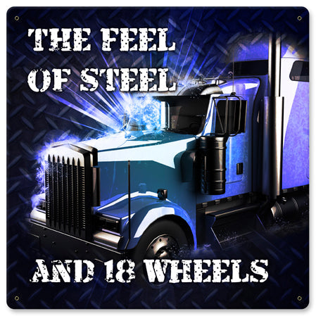 The Feel Of Steel Vintage Style Metal Sign 12 x 12