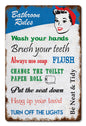 Bathroom Rules 12 x 18