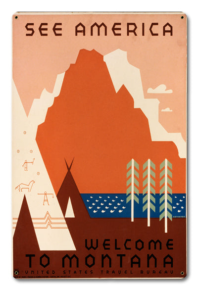 Welcome To Montana 12 x 18