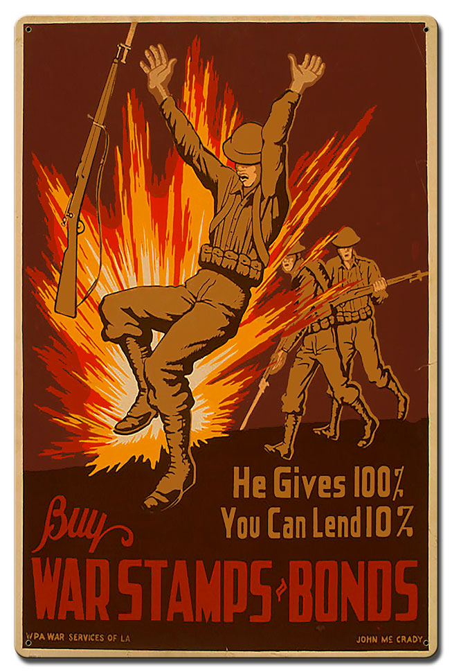 Buy War Stamps Bonds 24 x 16