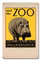 Visit The Zoo Hippo 12 x 18