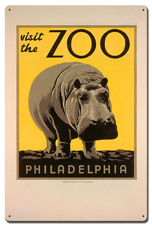 Visit The Zoo Hippo 16 x 24
