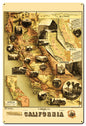 Unique Map Of California 24 x 36