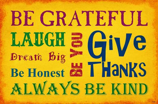 Be Grateful 18 x 12