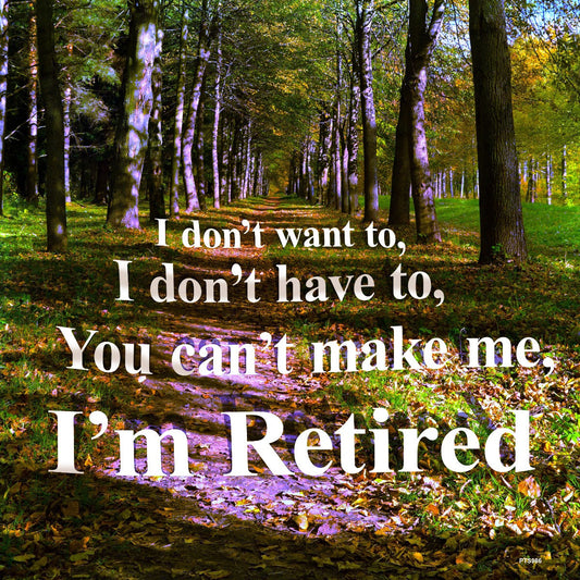 Don'T Want To I'M Retired 12 x 12