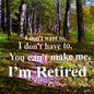 Don'T Want To I'M Retired 12 x 12