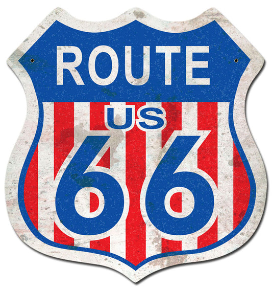 Route 66 Red White Blue 15 x 15